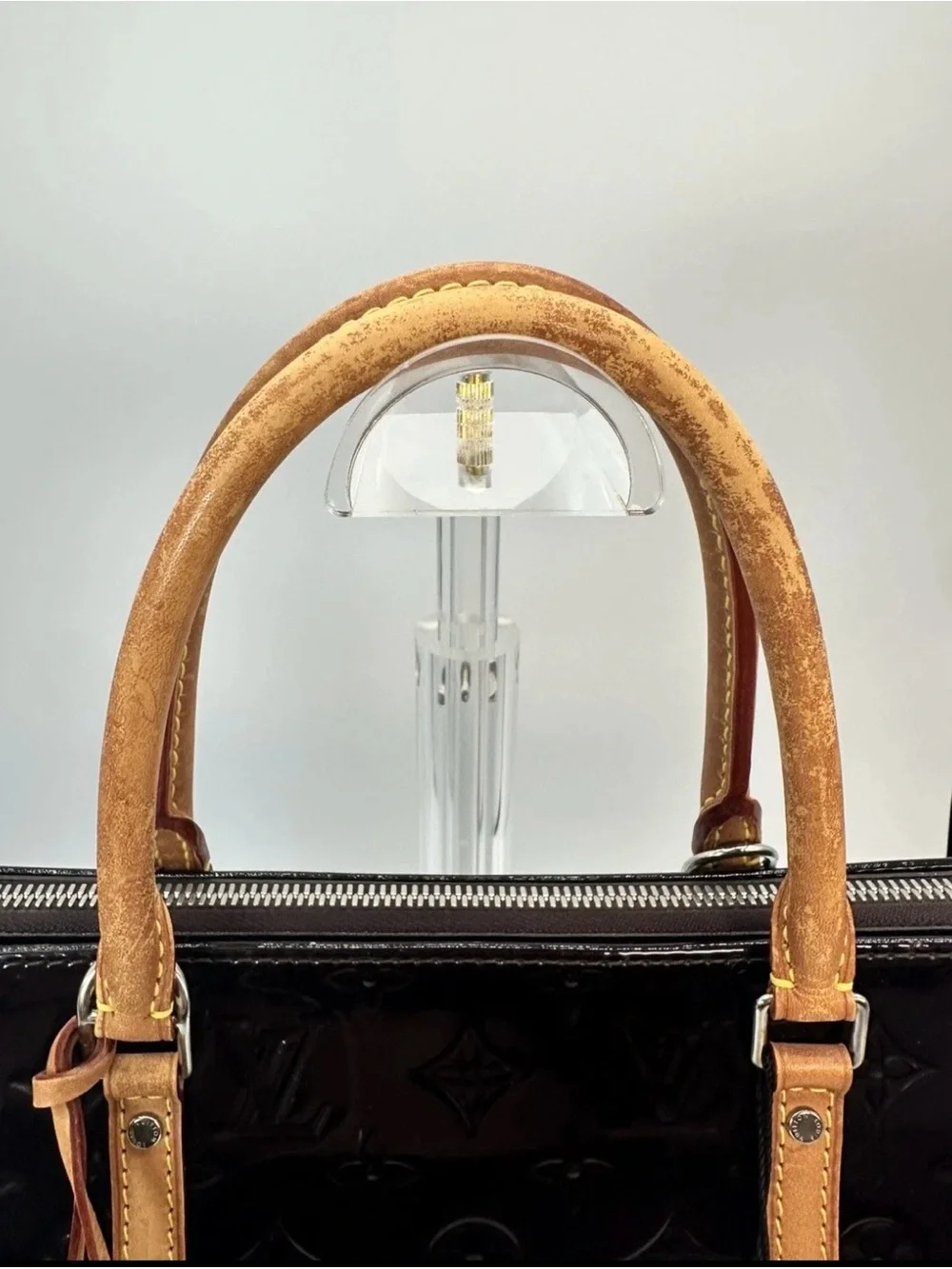 Louis Vuitton Vernis Neo Triangle Amarante Patent Leather Bag